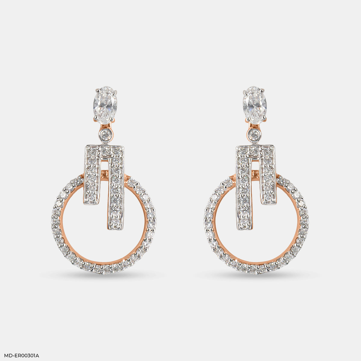 1.15 Carat Elegant Duality Lab Diamond Earrings