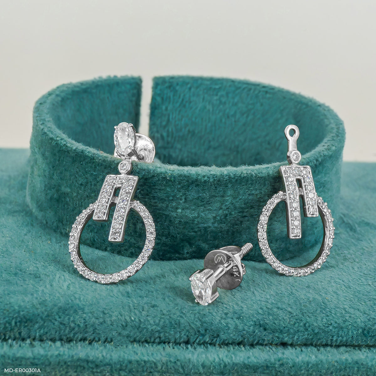 1.15 Carat Elegant Duality Lab Diamond Earrings