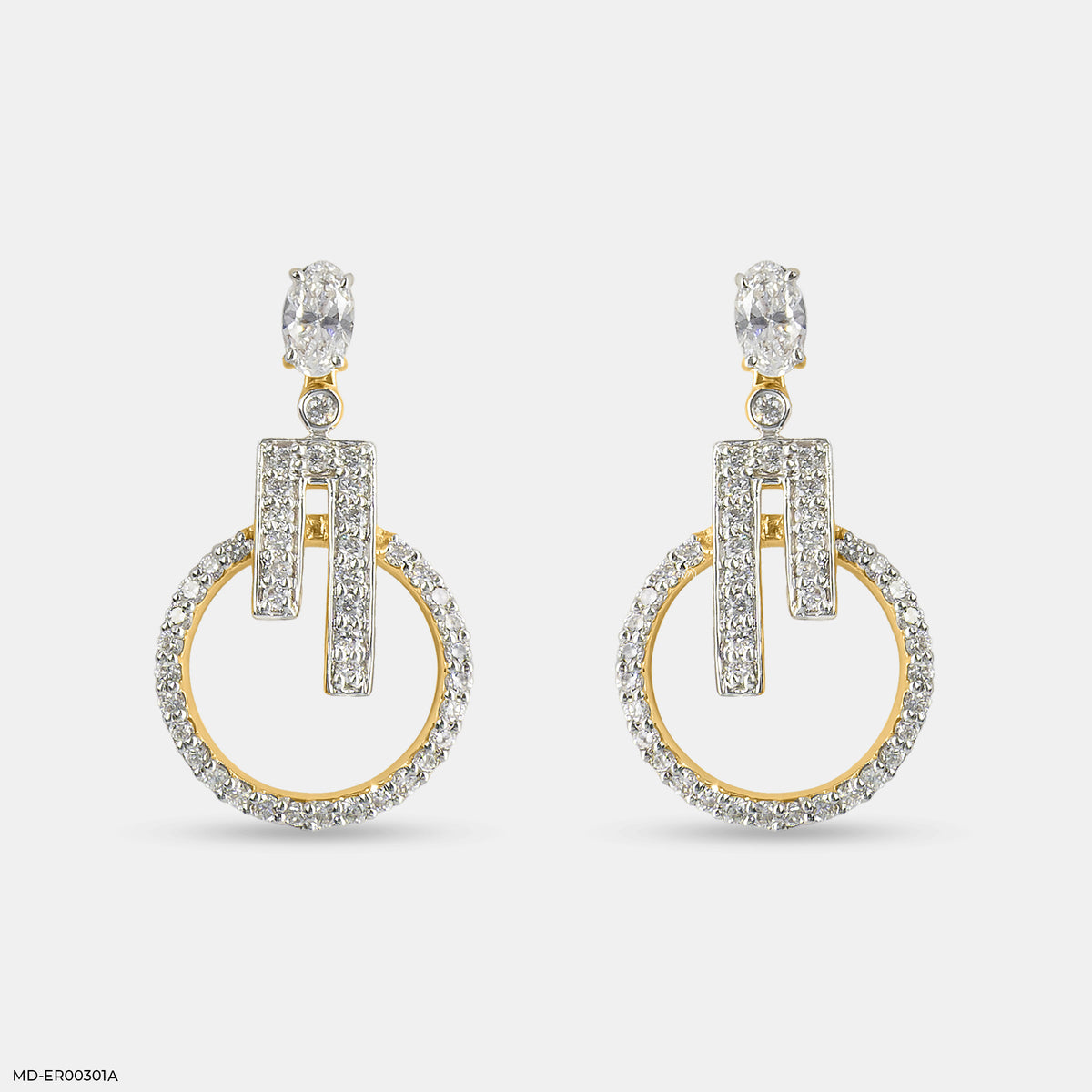 1.15 Carat Elegant Duality Lab Diamond Earrings