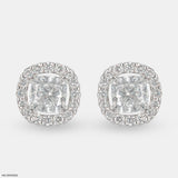 Cushion Allure Diamond Earrings 14K White Gold