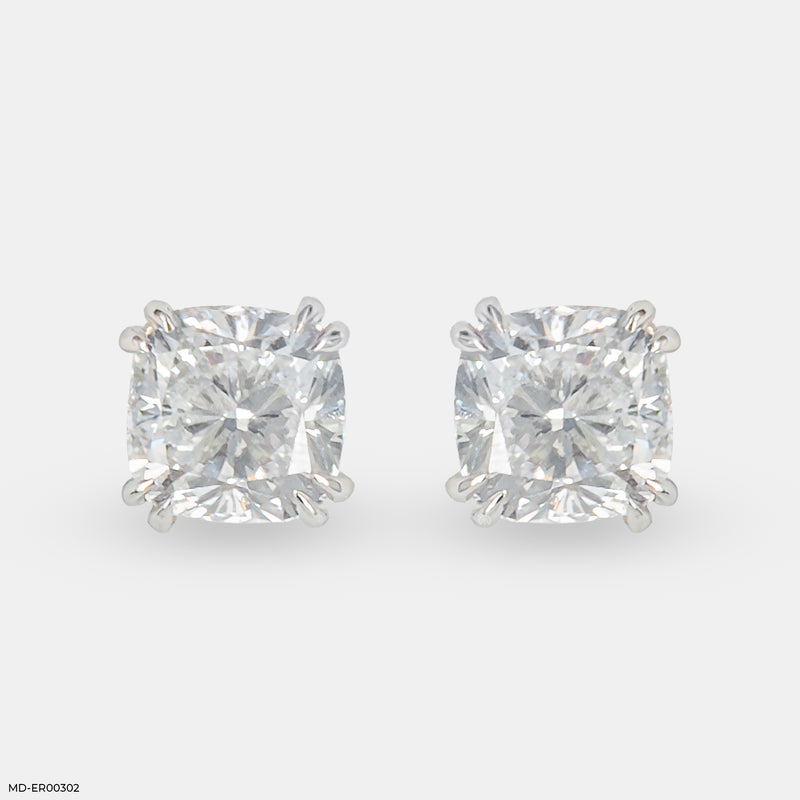 Cushion Allure Diamond Earrings 14K White Gold