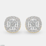 Cushion Allure Diamond Earrings 14K White Gold