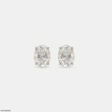 2 Carat Oval Solitaire Halo Detachable Earrings 14K Rose Gold
