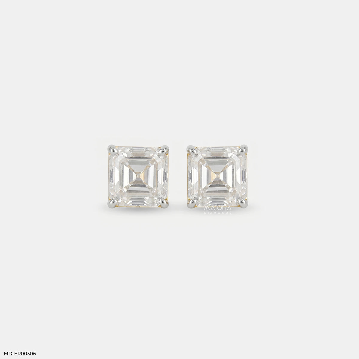 2 Carat Asscher Solitaire Detachable Earrings