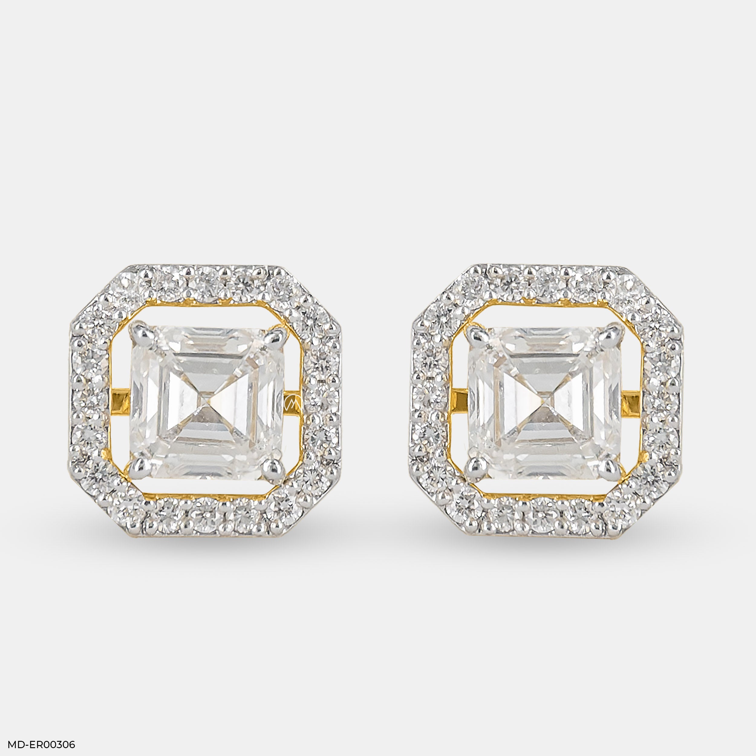 2 Carat Asscher Solitaire Detachable Earrings