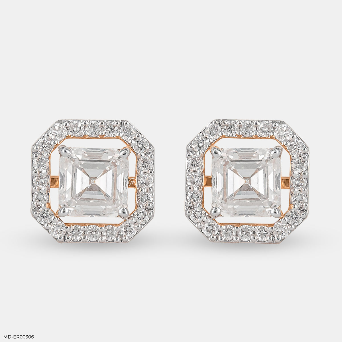 2 Carat Asscher Solitaire Detachable Earrings