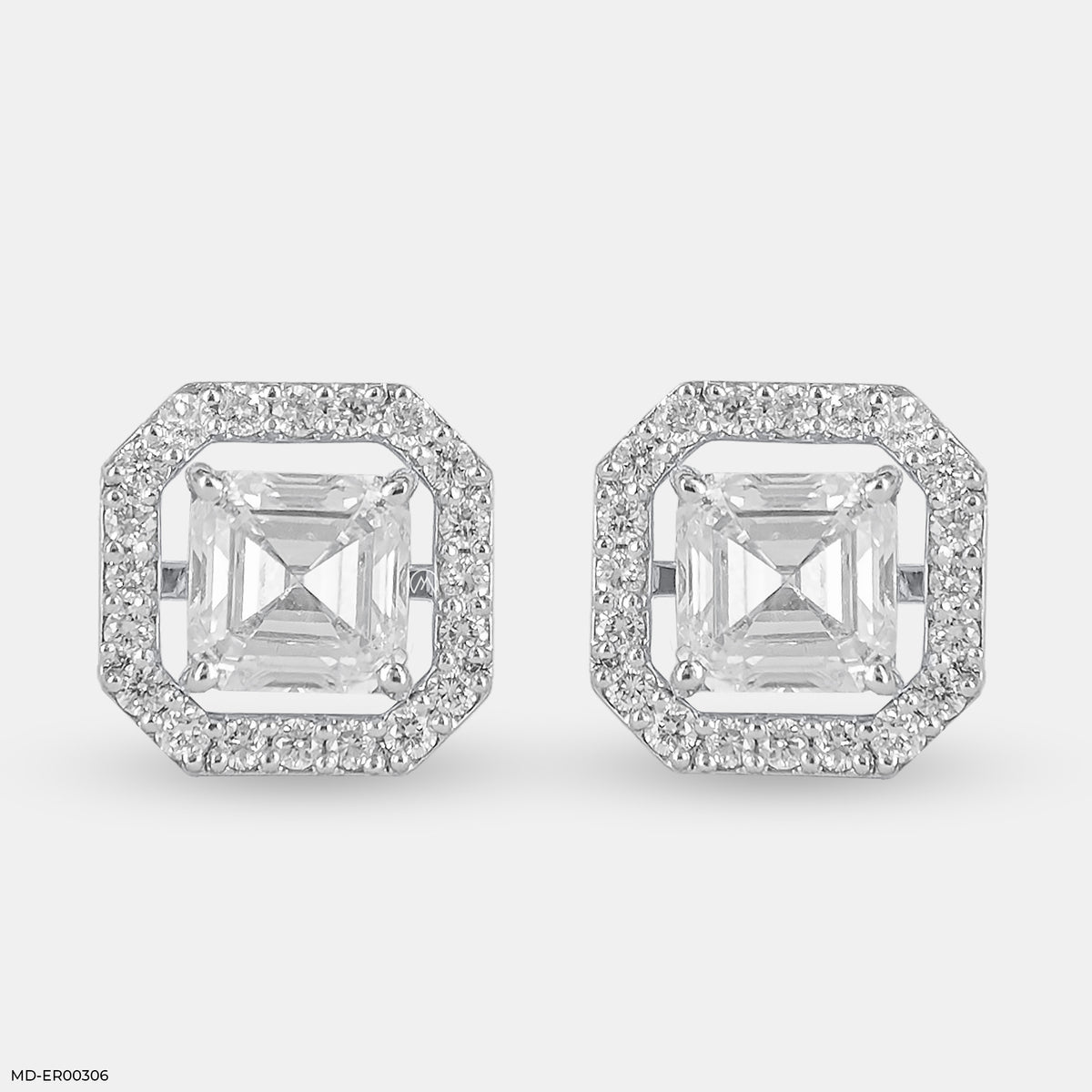 2 Carat Asscher Solitaire Detachable Earrings