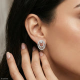 Astral Cluster Diamond Earrings 14K Rose Gold