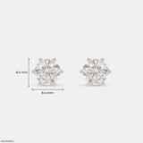 4 Carat Round Classic Solitaire Stud 14K Yellow Gold