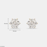3 Carat Round Brilliant-Cut Lab Diamond Stud Earrings 14K Yellow Gold