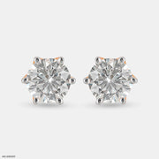 2 Carat Round Classic Solitaire Stub 14K Rose Gold