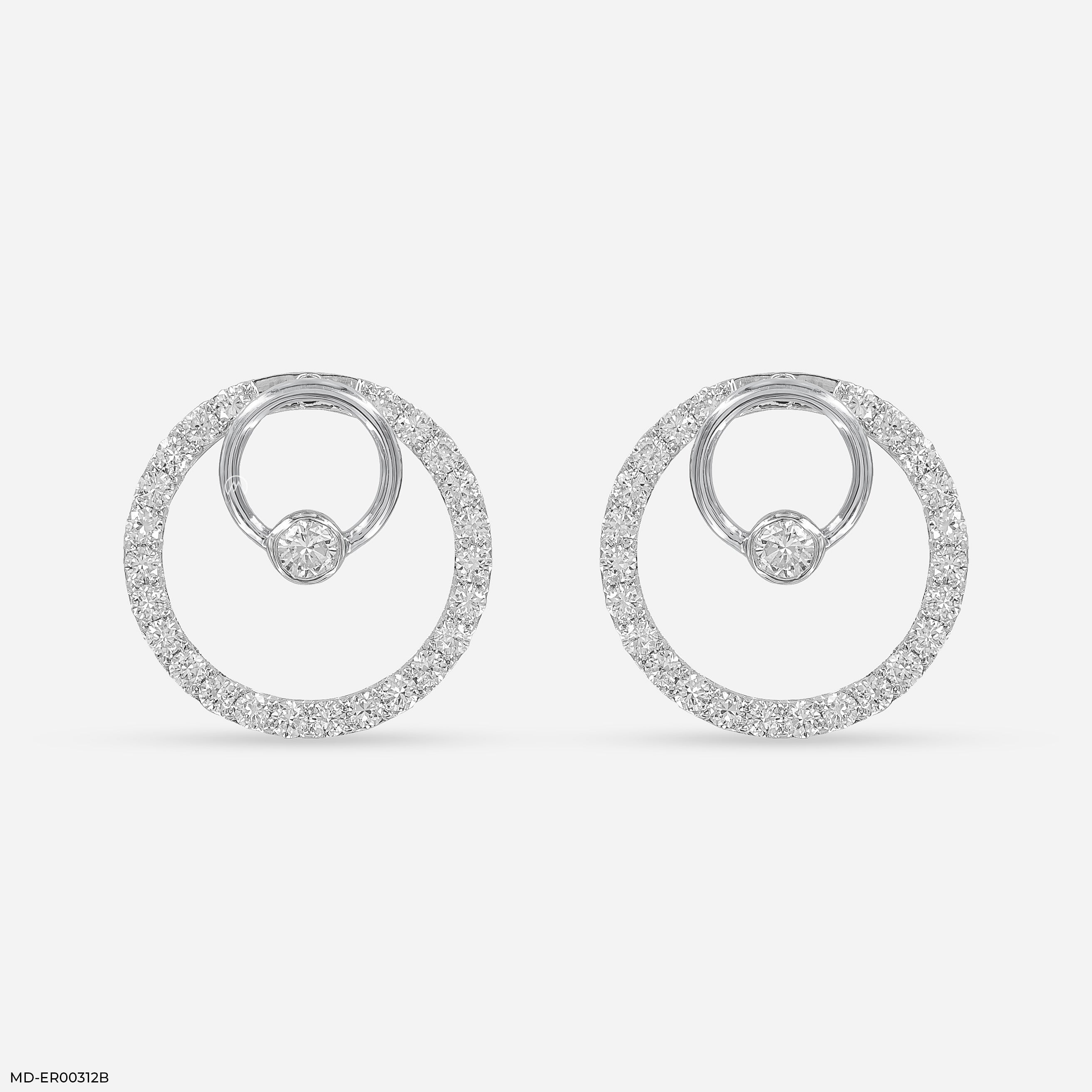 1.5 Carat Circle Of Grace Lab Diamond Earrings