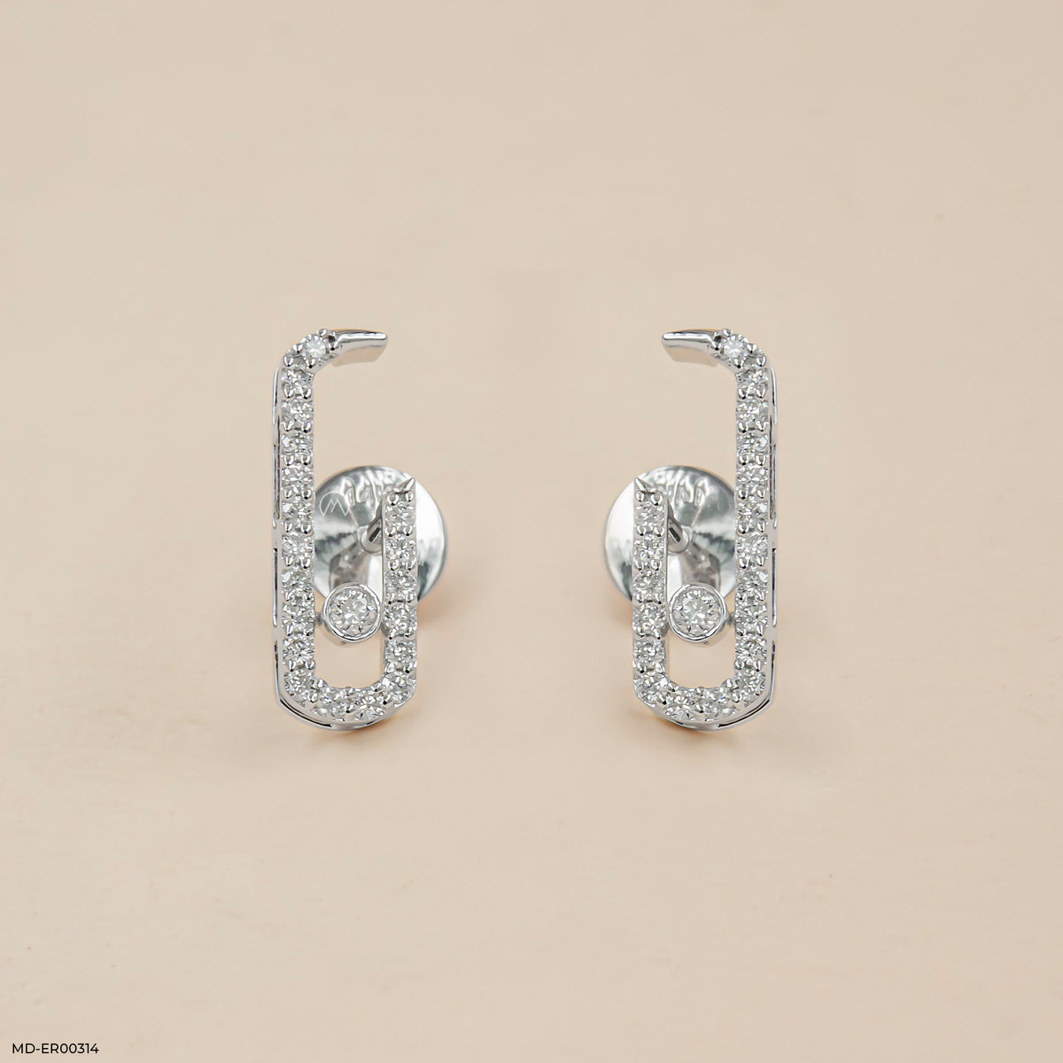 Diamond Pin Earrings
