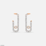 Diamond Pin Earrings 14K White Gold