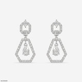 Opulent Glow Diamond Earrings 14K White Gold