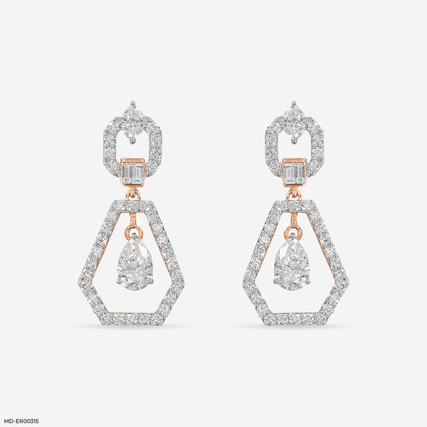 Opulent Glow Diamond Earrings 18K Rose Gold