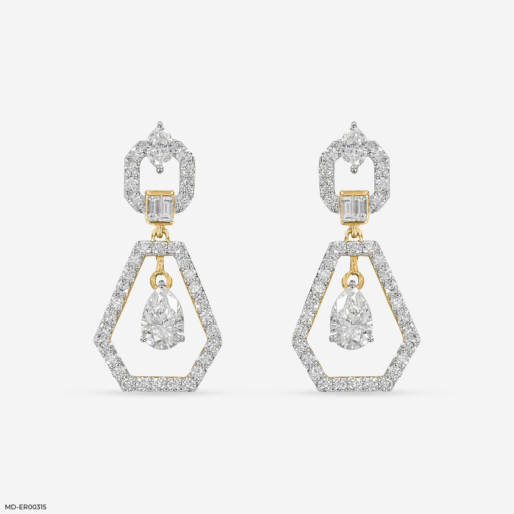 Opulent Glow Diamond Earrings 14K White Gold