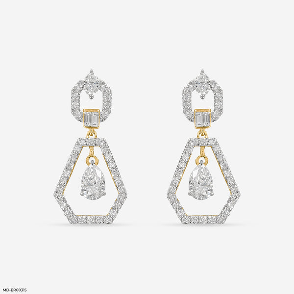 Opulent Glow Diamond Earrings 18K Yellow Gold