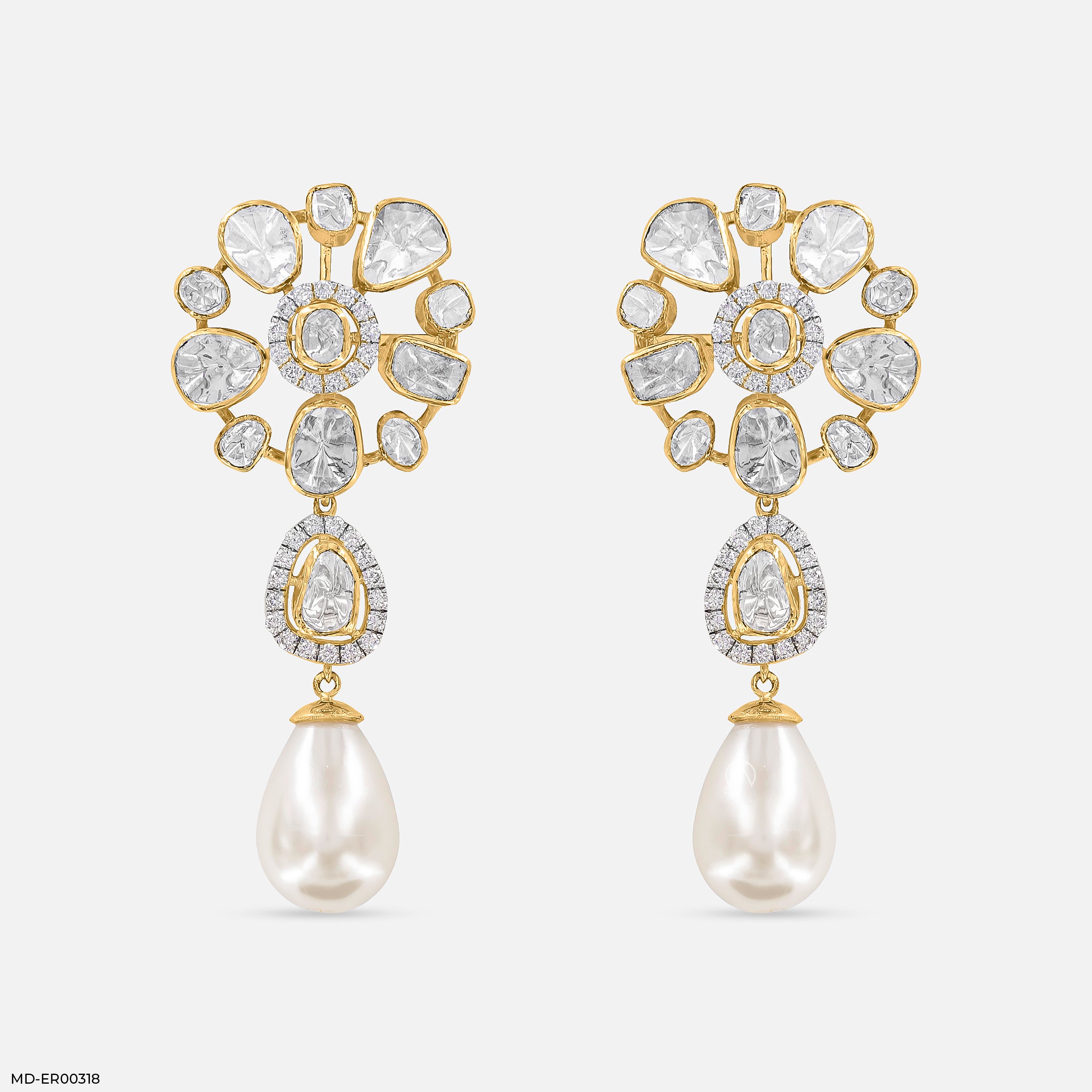 0.75 Carat Noor Lab Diamond Earrings14K Yellow Gold