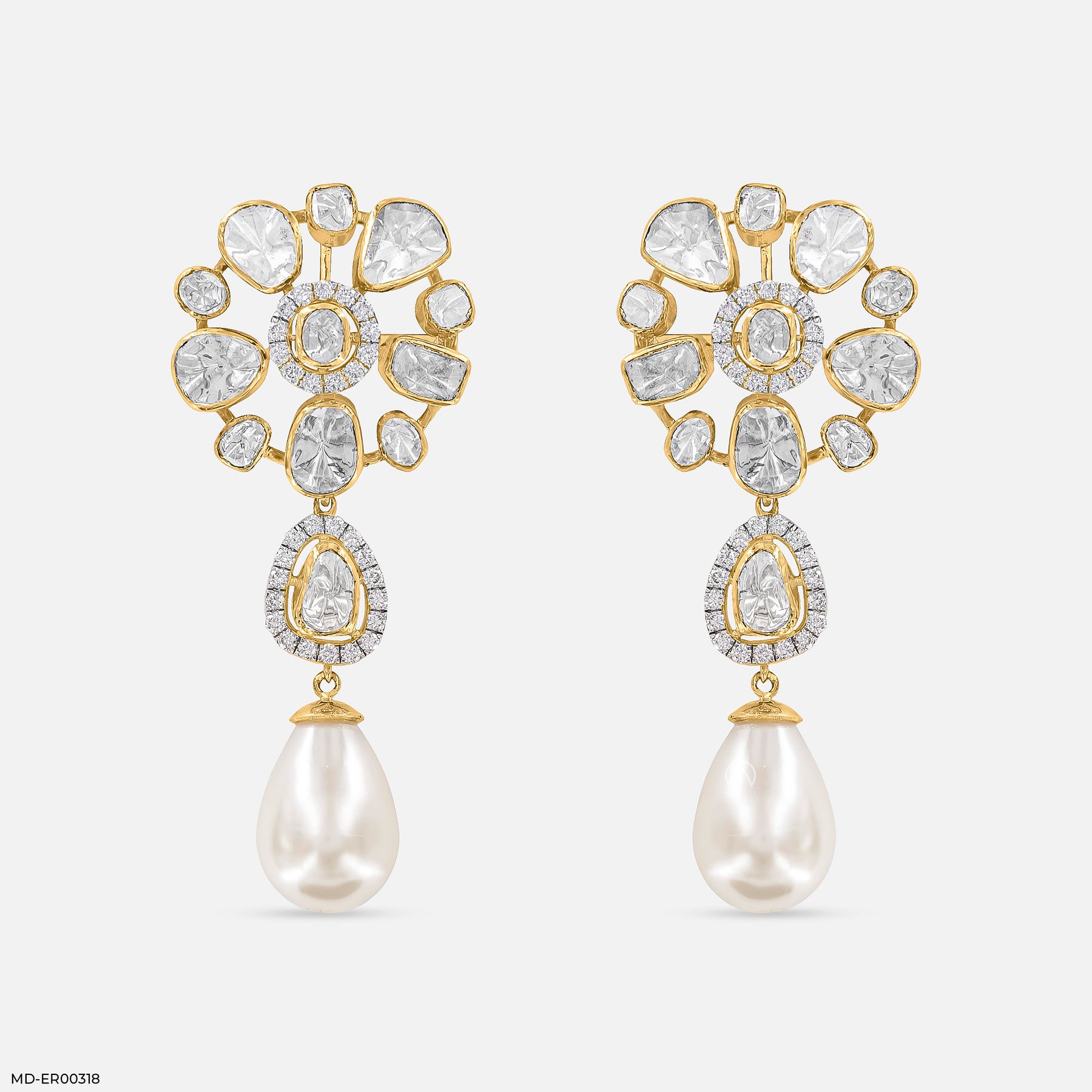0.75 Carat Noor Lab Diamond Earrings14K Yellow Gold