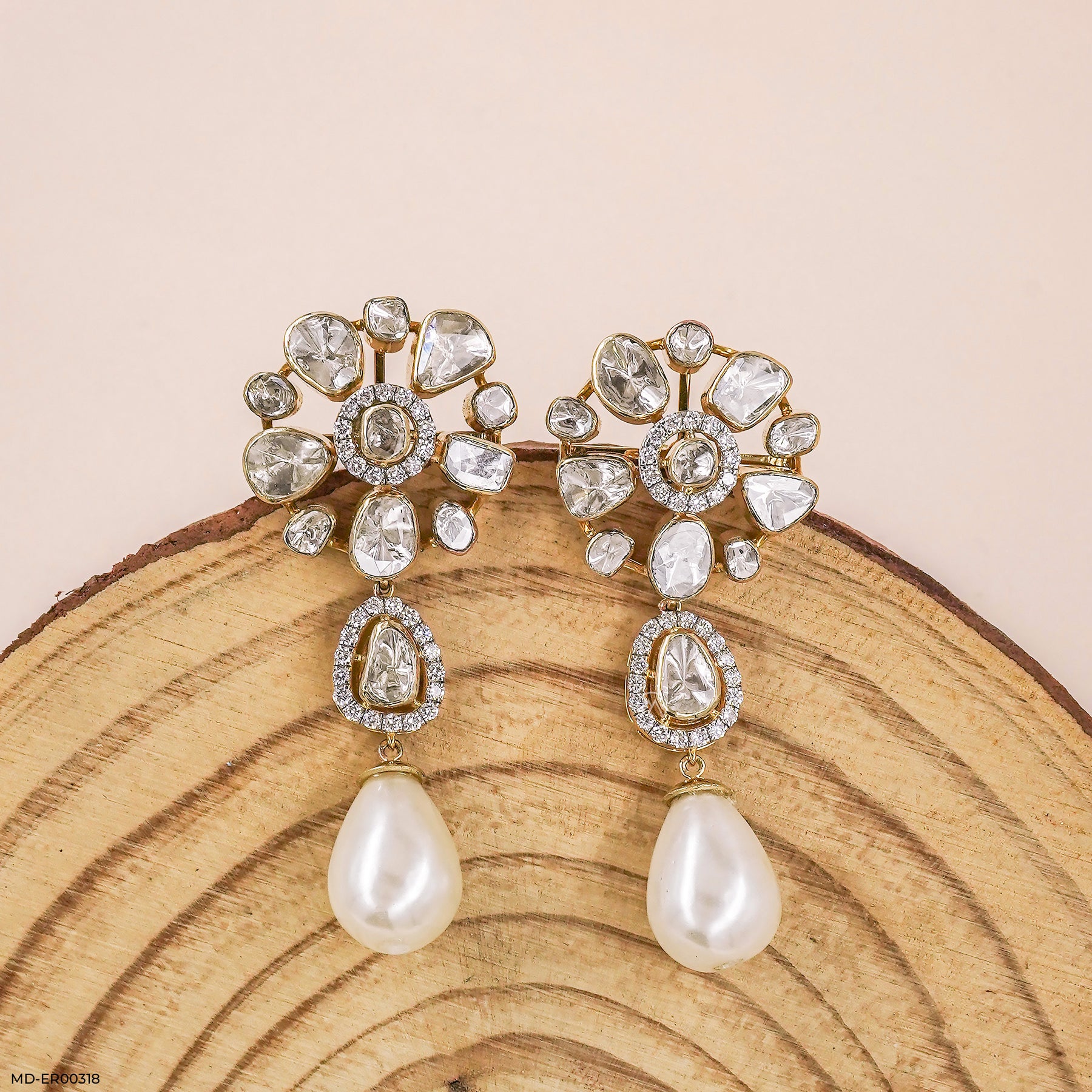 0.75 Carat Noor Lab Diamond Earrings14K Yellow Gold