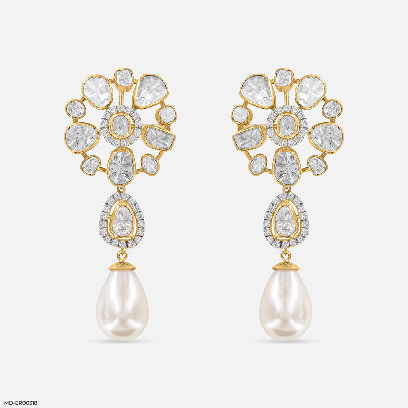 0.75 Carat Noor Lab Diamond Earrings14K Yellow Gold