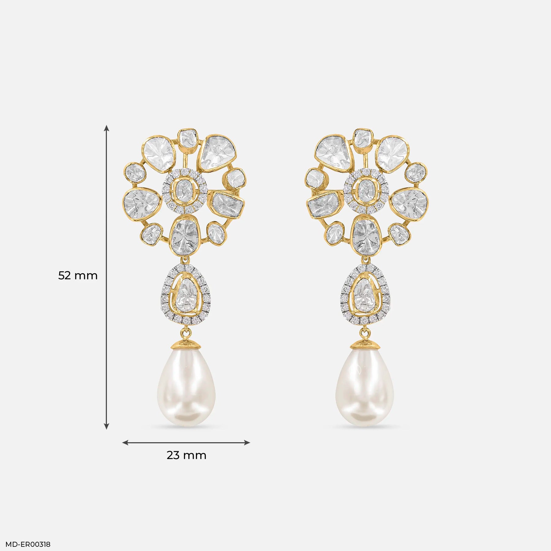 0.75 Carat Noor Lab Diamond Earrings14K Yellow Gold