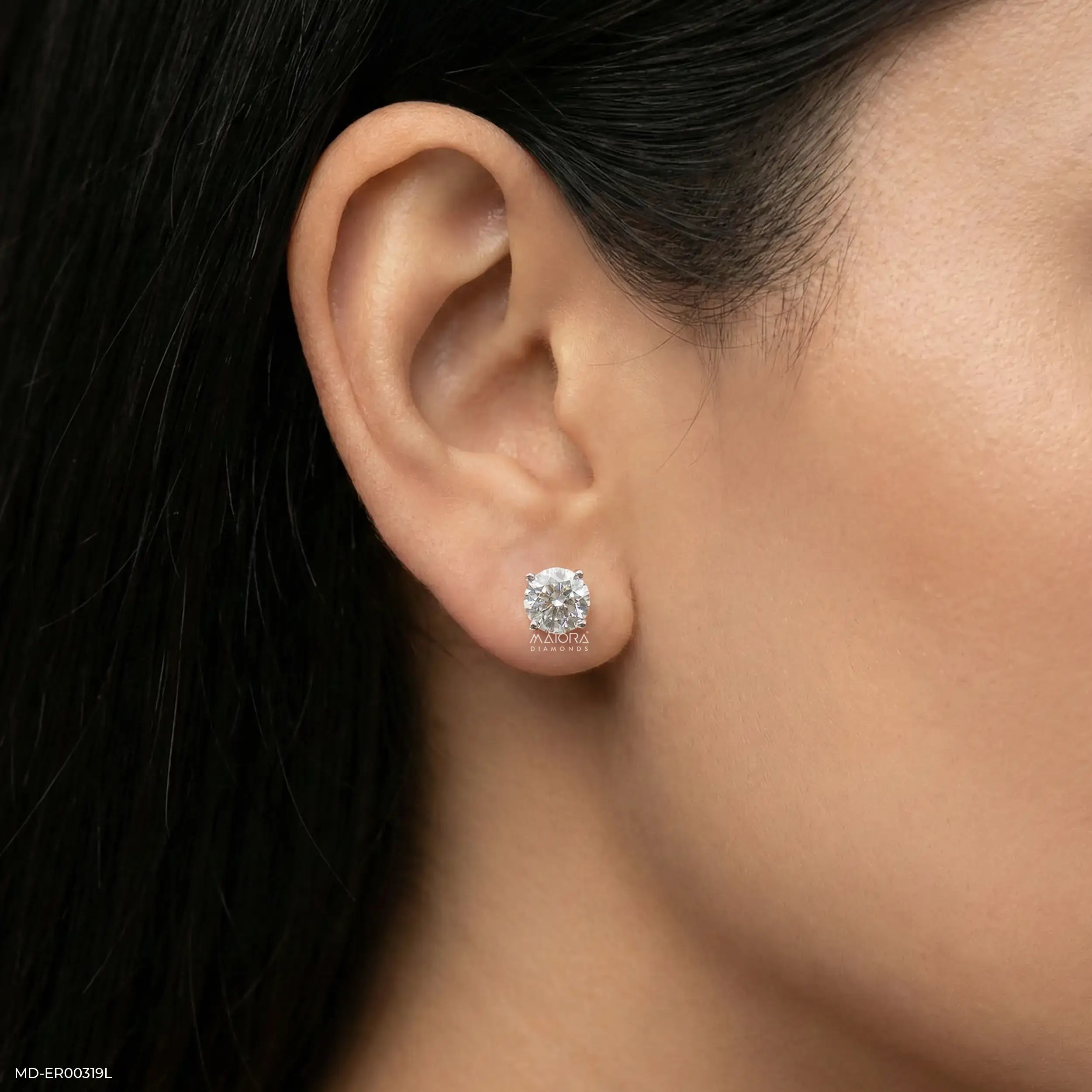 3 Carat Classic Four-Prong Diamond Solitaire Studs