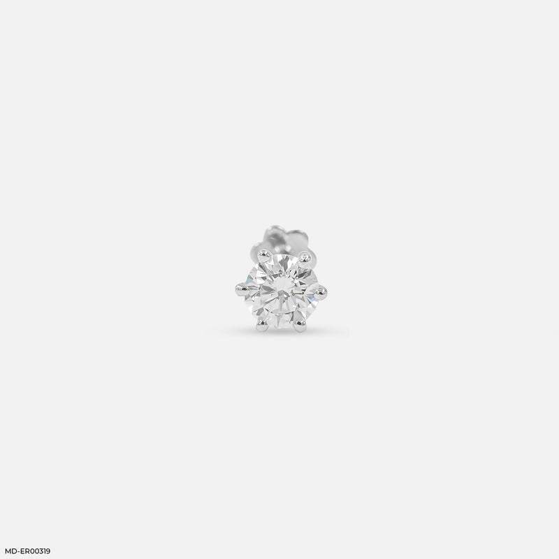 Solitaire Lab Diamond Studs 14K Yellow Gold