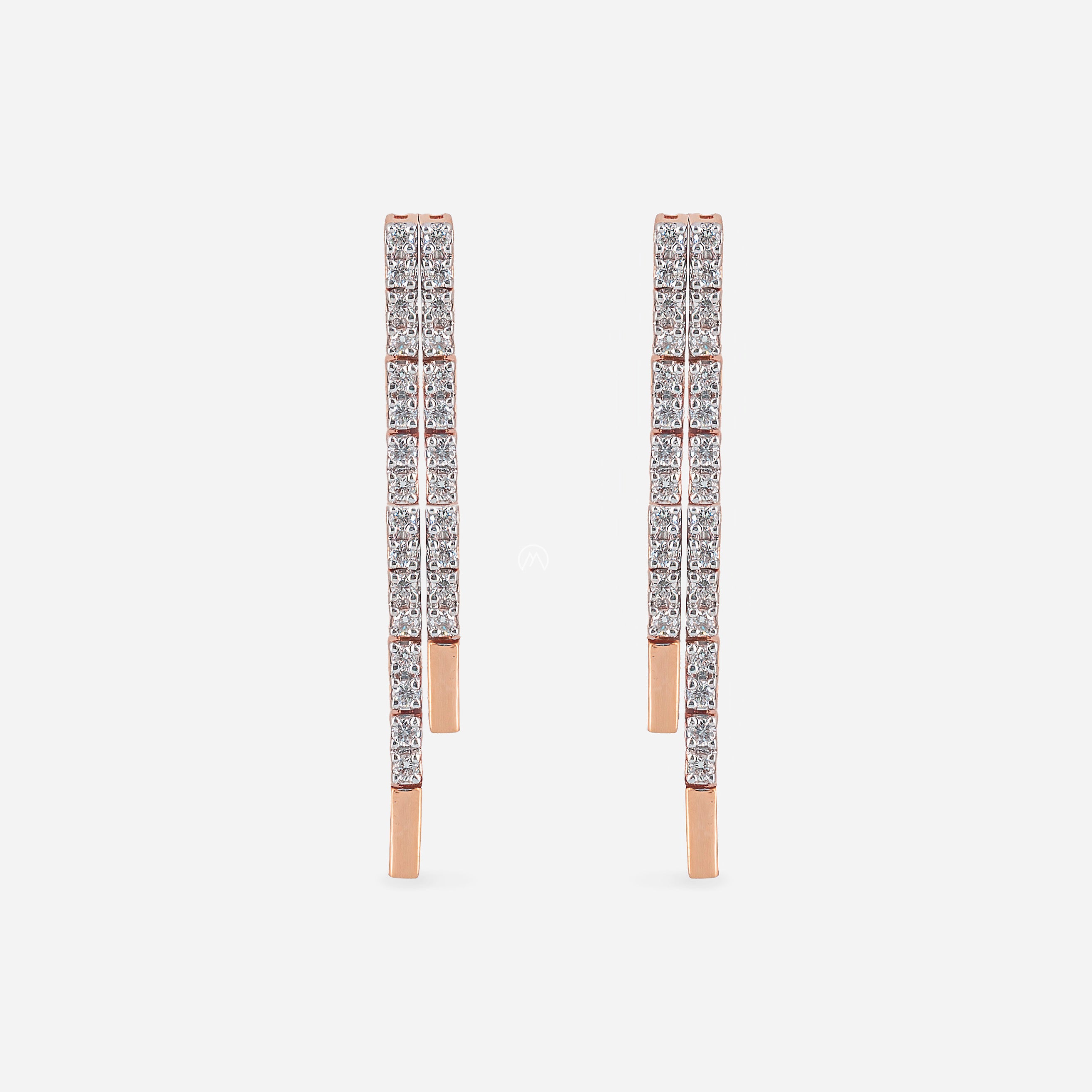 1 Carat Elegant Lines Lab Diamond Earrings