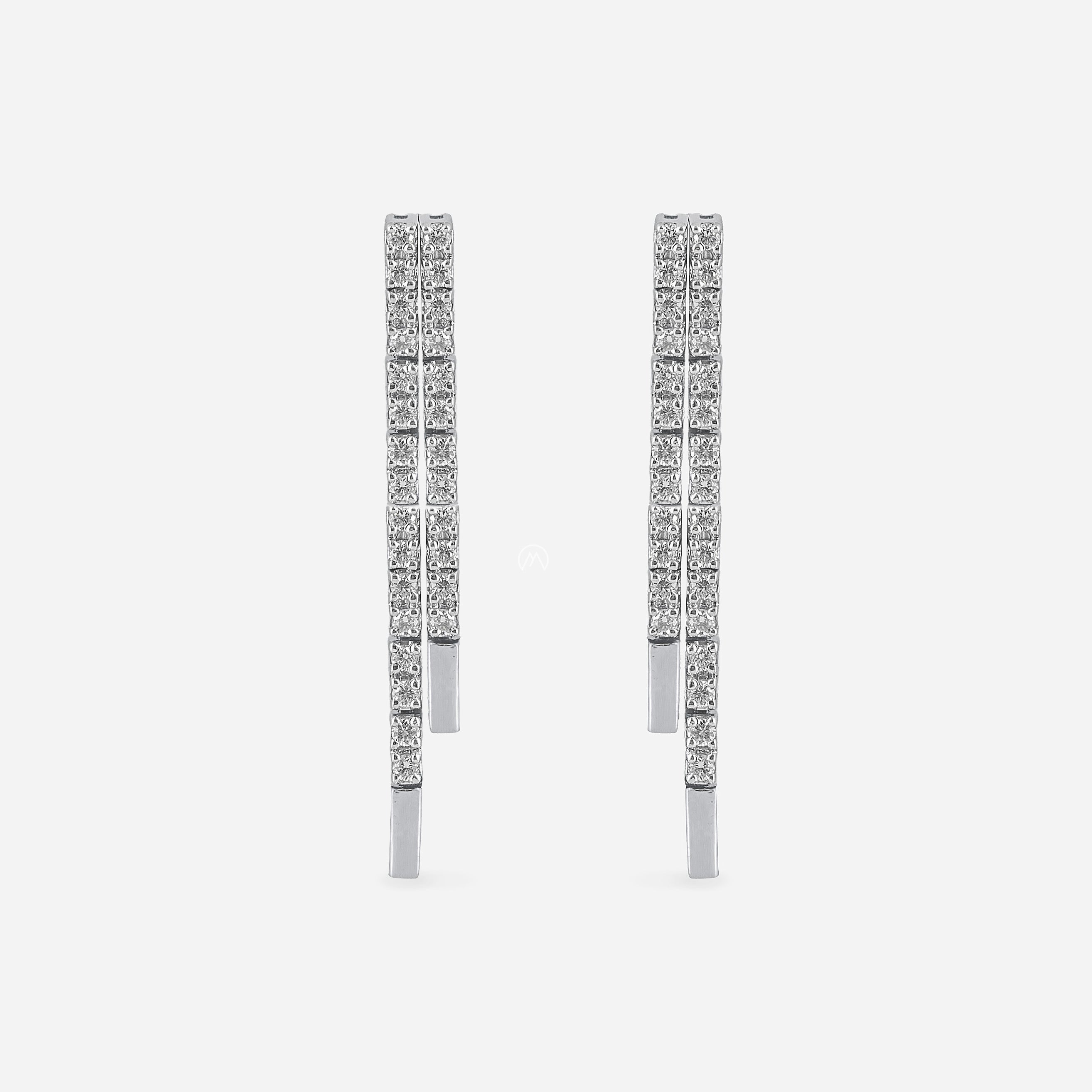 1 Carat Elegant Lines Lab Diamond Earrings
