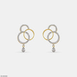 Celestial Orbit Lab Diamond Earrings 18K Yellow Gold
