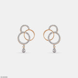Celestial Orbit Lab Diamond Earrings 18K Yellow Gold