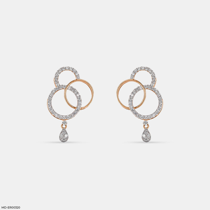 Celestial Orbit Lab Diamond Earrings 18K Yellow Gold