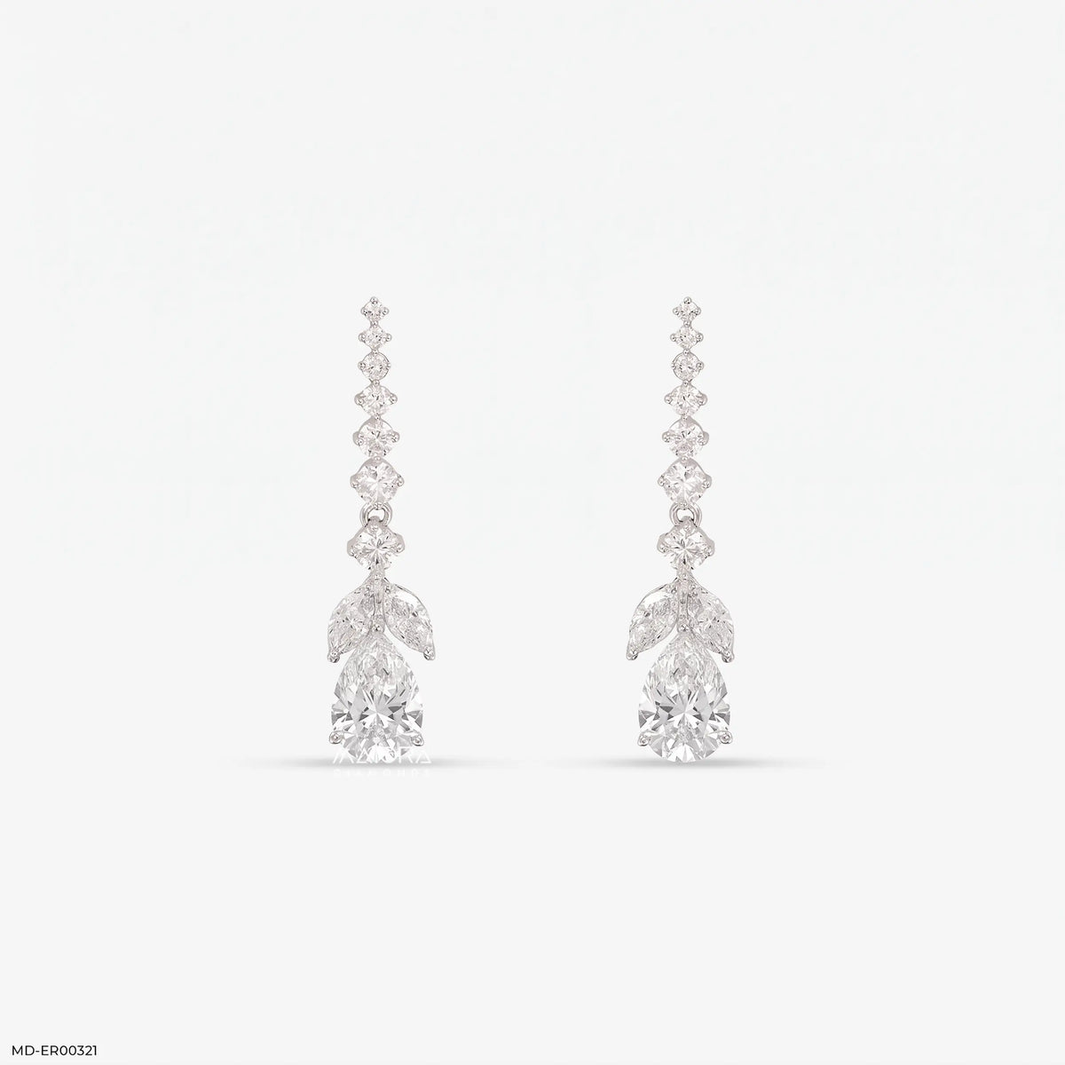 3 Carat Azure Cascade Drop Lab Diamond Earrings