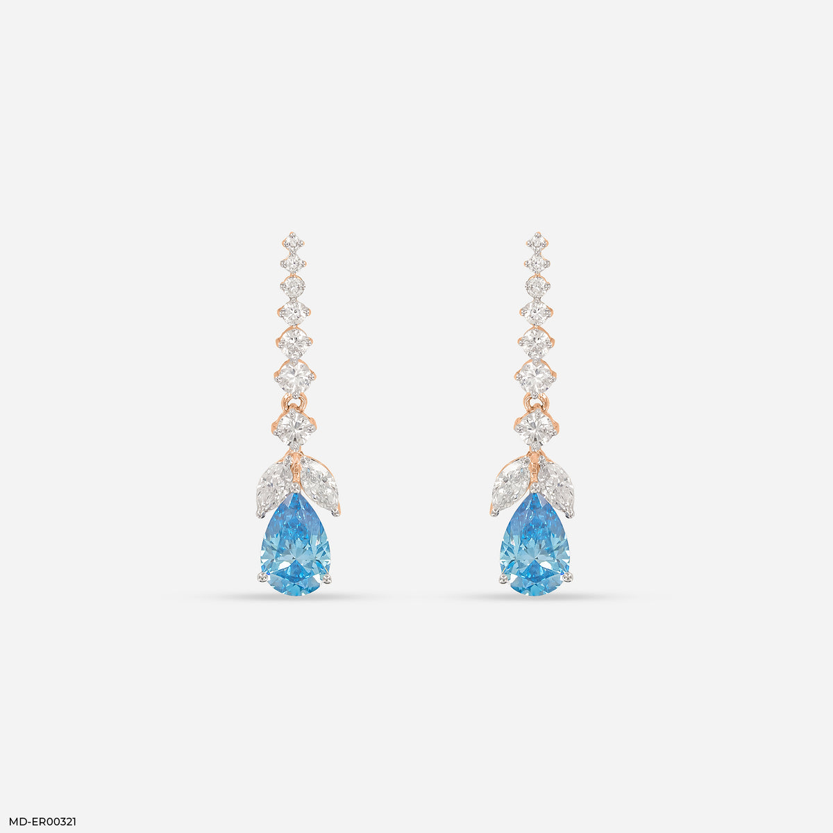 3 Carat Azure Cascade Drop Lab Diamond Earrings