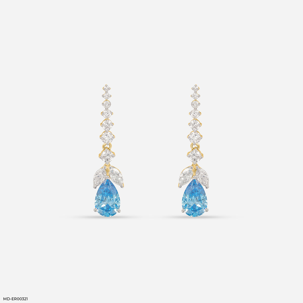 3 Carat Azure Cascade Drop Lab Diamond Earrings