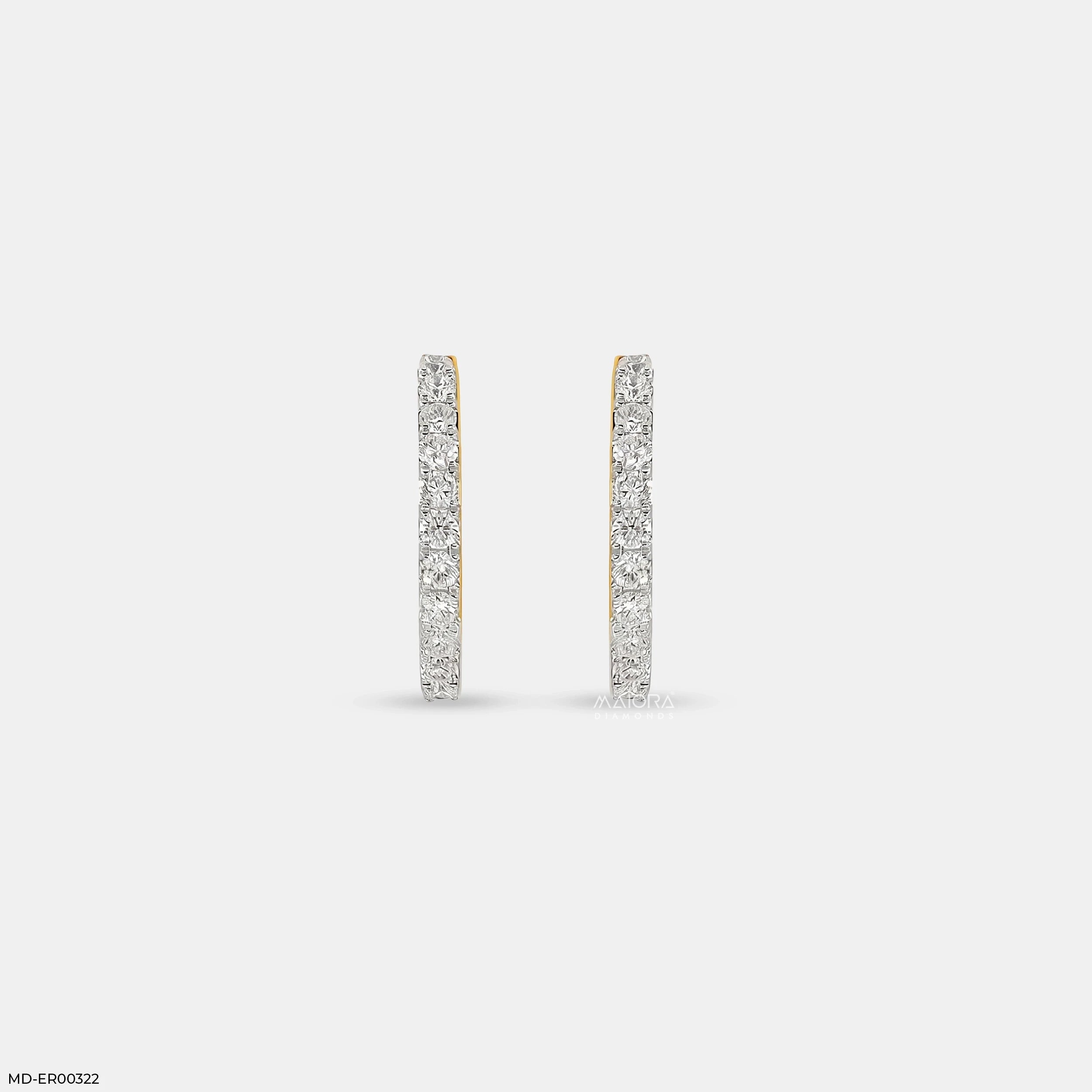0.75 Carat Glistening Beauty Lab Diamond Earrings 14K Yellow Gold
