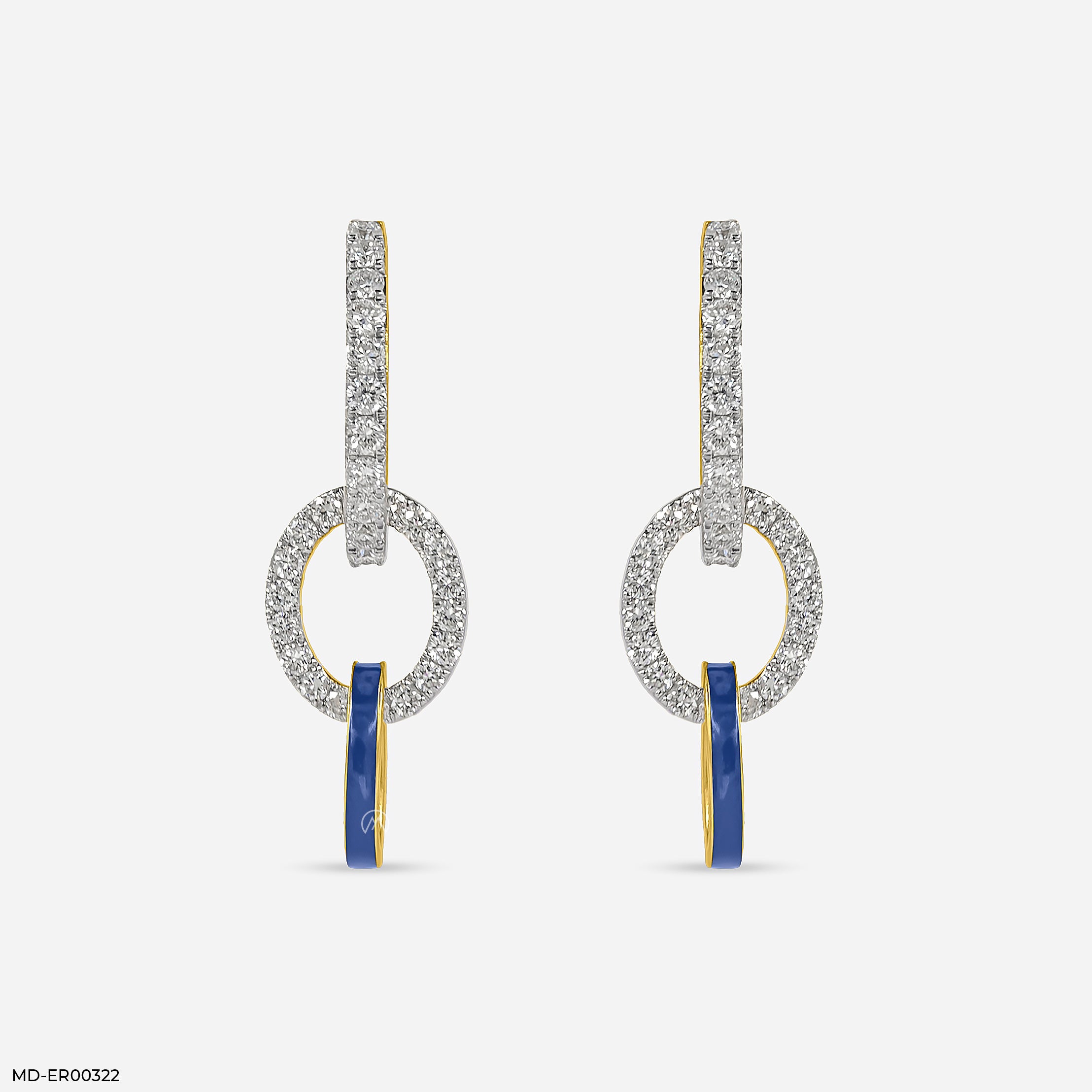 0.75 Carat Glistening Beauty Lab Diamond Earrings 14K Yellow Gold