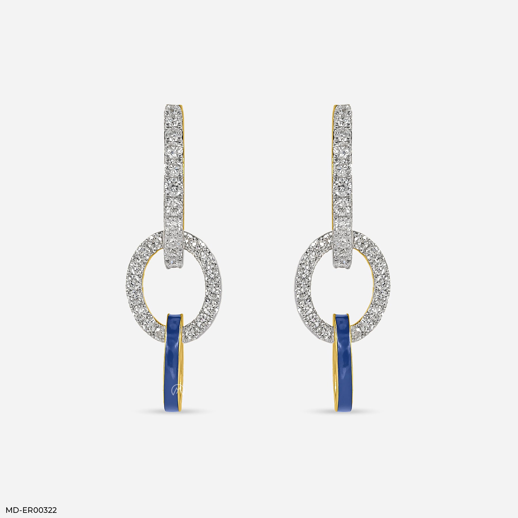 0.75 Carat Glistening Beauty Lab Diamond Earrings 14K Yellow Gold