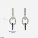 0.75 Carat Glistening Beauty Lab Diamond Earrings 14K Yellow Gold