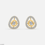 0.5 Carat Astra Halo Lab Diamond Studs 18K Yellow Gold