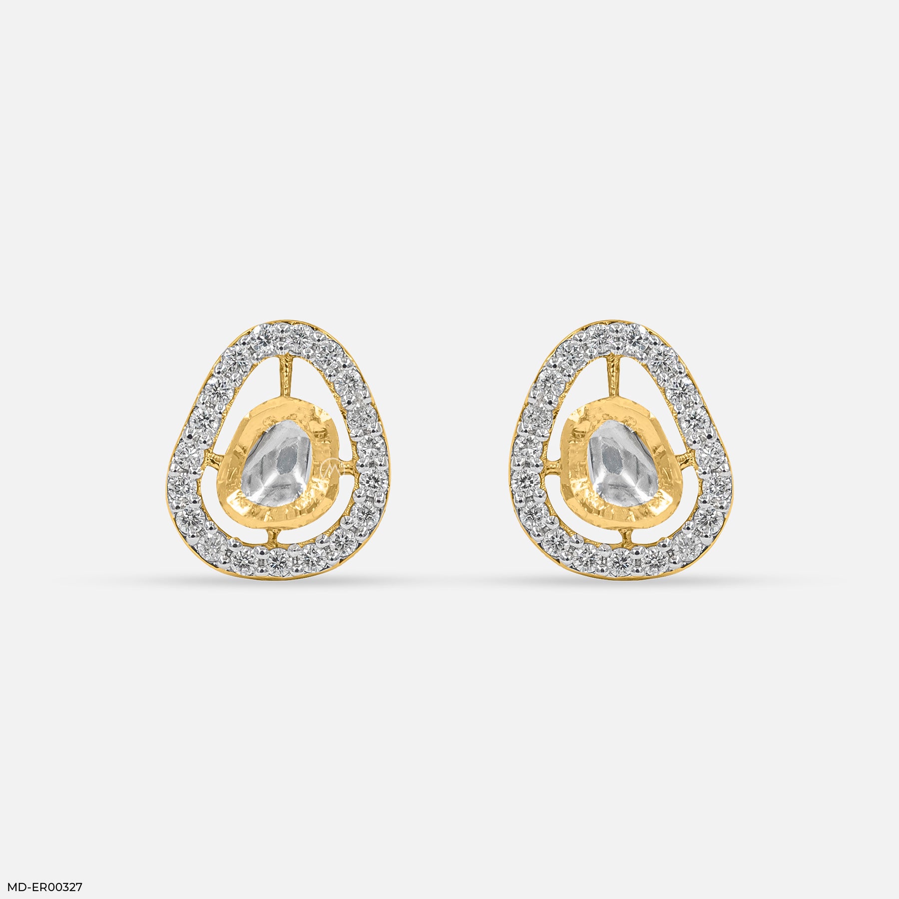 0.5 Carat Astra Halo Lab Diamond Studs 18K Yellow Gold