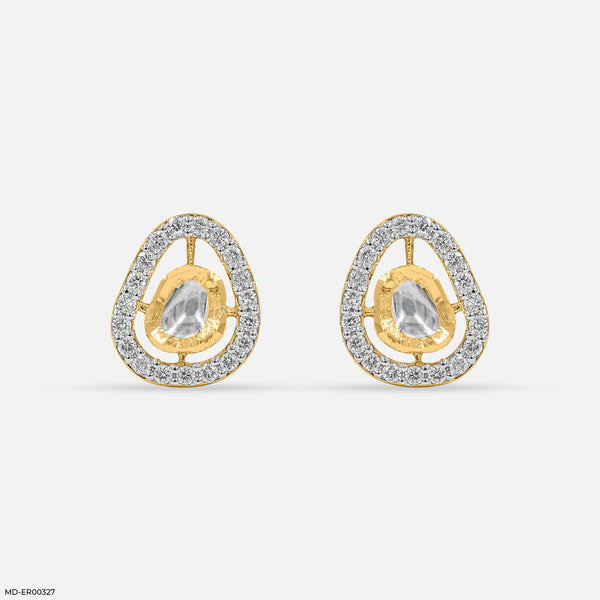 0.5 Carat Astra Halo Lab Diamond Studs 18K Yellow Gold