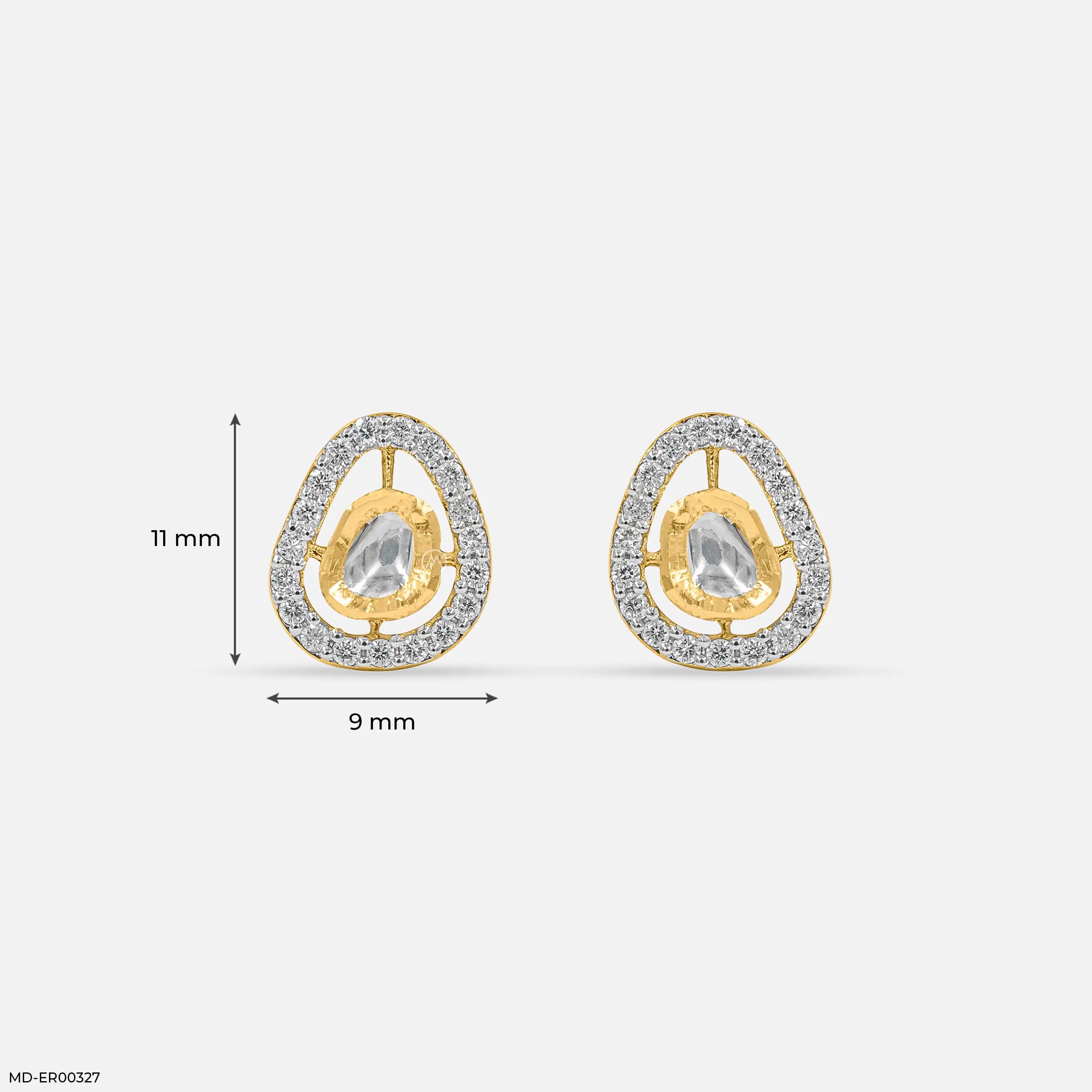0.5 Carat Astra Halo Lab Diamond Studs 18K Yellow Gold