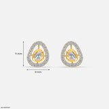 0.5 Carat Astra Halo Lab Diamond Studs 18K Yellow Gold