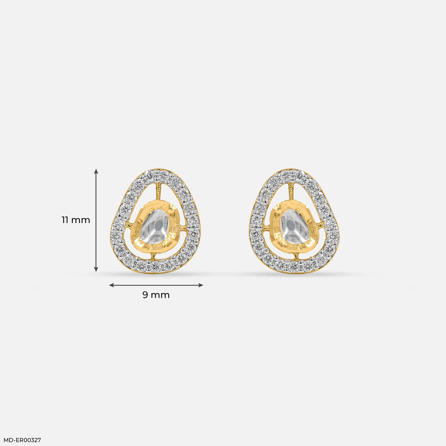 0.5 Carat Astra Halo Lab Diamond Studs 18K Yellow Gold