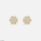 0.28 Carat StarFlower Glow Lab Diamond Earrings 9K Yellow Gold