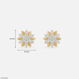 0.28 Carat StarFlower Glow Lab Diamond Earrings 9K Yellow Gold