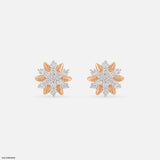 Starflower Glow Earrings 14K White Gold
